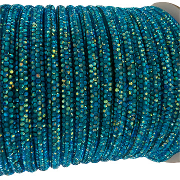 Aquamarine AB Corded Rhinestone Rope