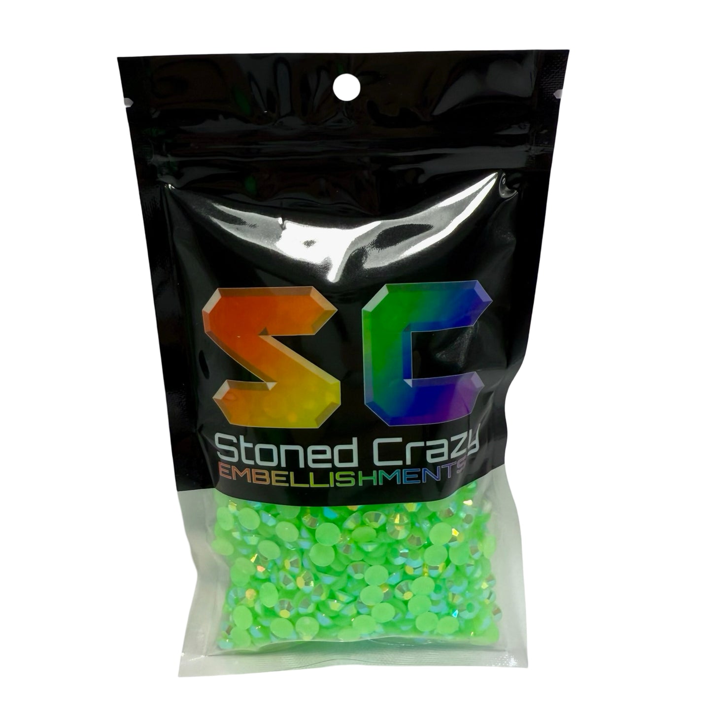 Light Peridot AB Resin Rhinestones