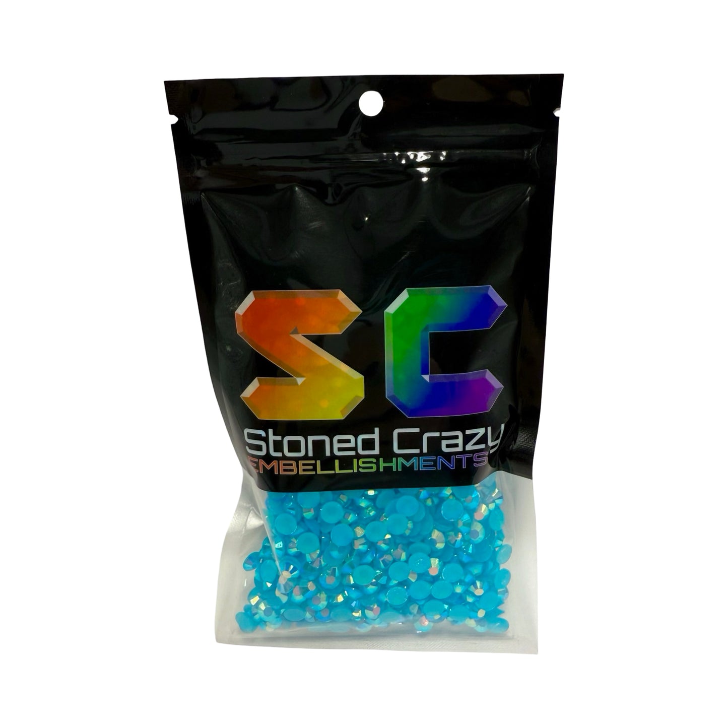 Capri Blue AB Resin Rhinestones