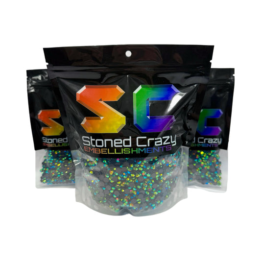 Black AB Resin Rhinestones