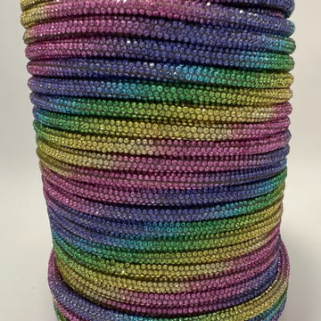 Rainbow Corded Rhinestone Rope