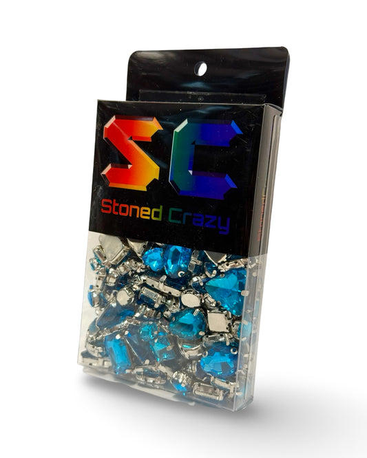 Blue Zircon Clawback Mixed Shapes Pack