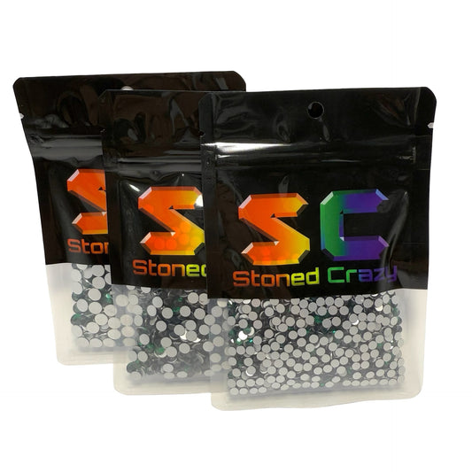 Green Zircon Non-Hotfix Glass Rhinestones