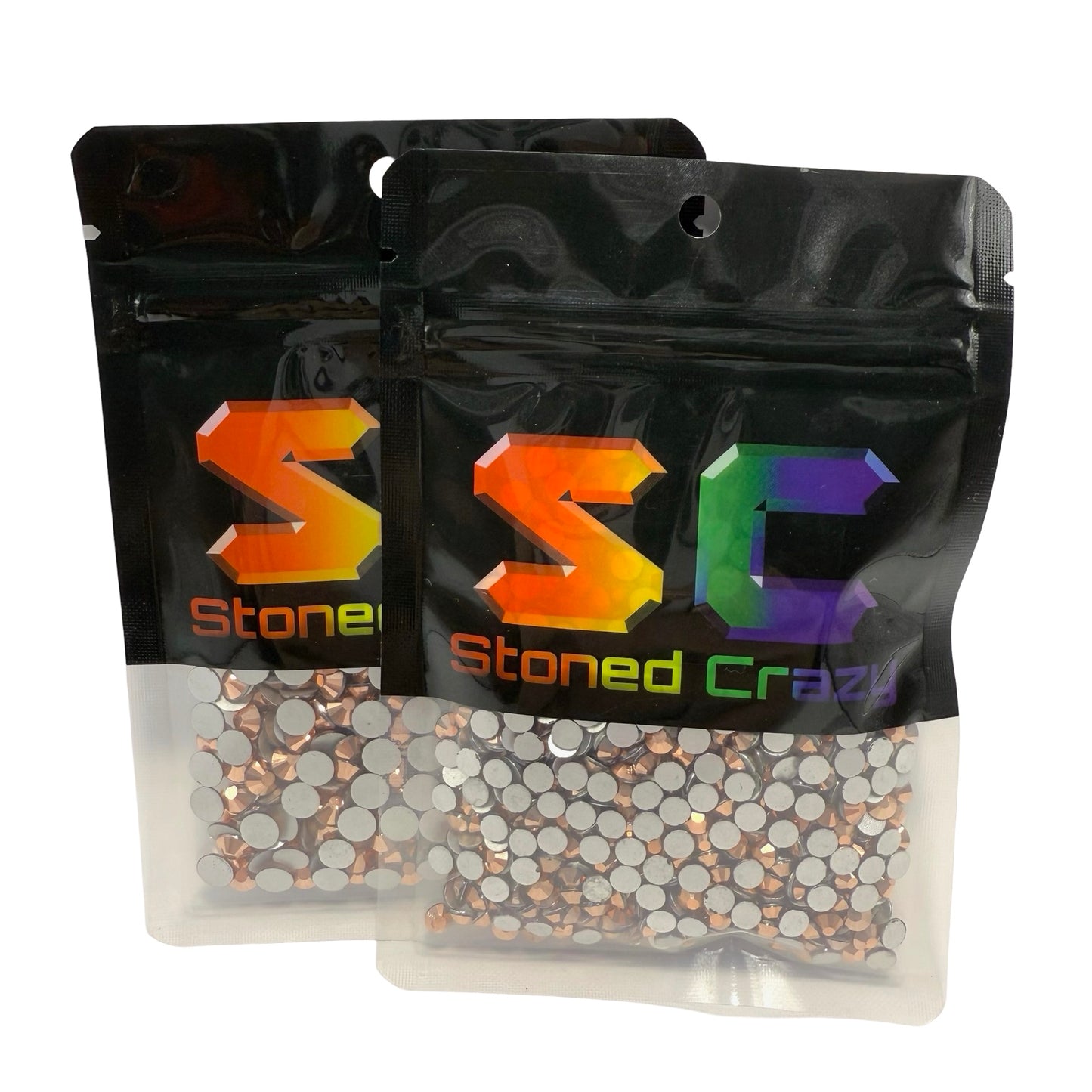 Rose Gold Non-Hotfix Glass Rhinestones