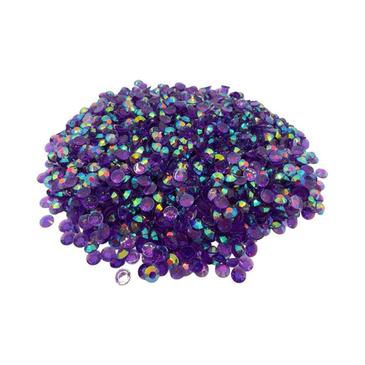 Dark Amethyst AB Transparent Resin Rhinestones