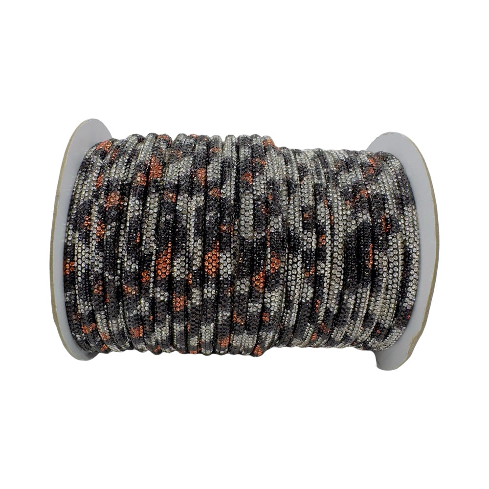 Animal Print Corded Rhinestone Rope