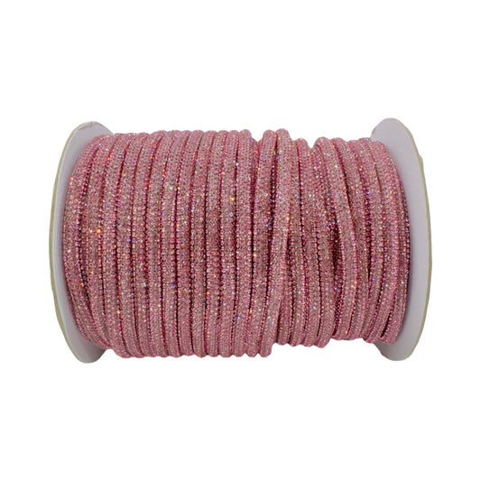Pink Corded Rhinestone Rope