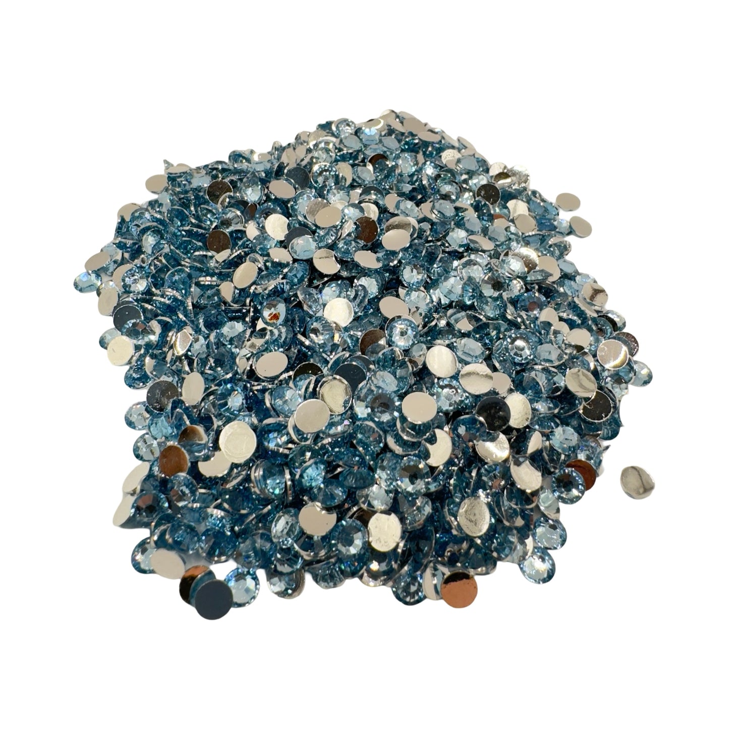 Light Sapphire Resin Silver Back Rhinestones