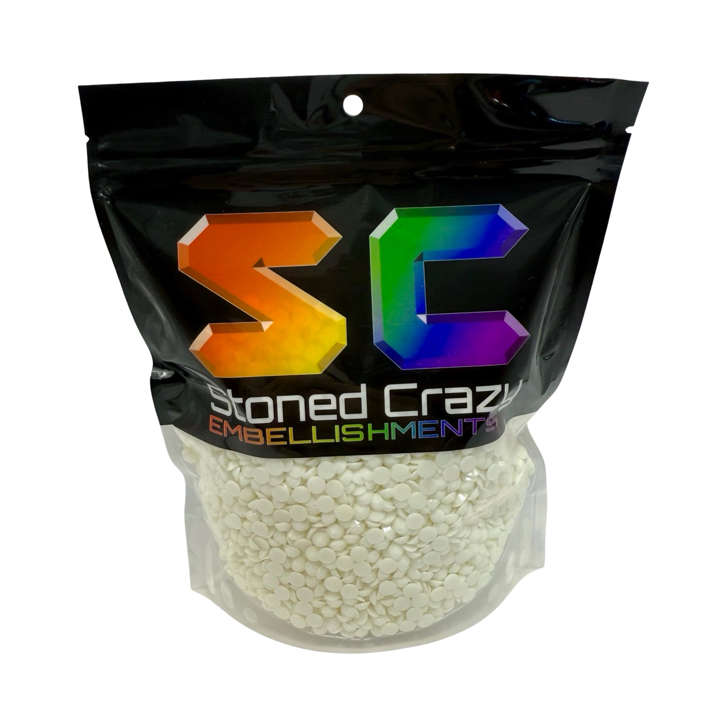 White Resin Rhinestones