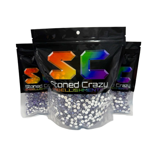 Light Amethyst Resin Silver Back Rhinestones