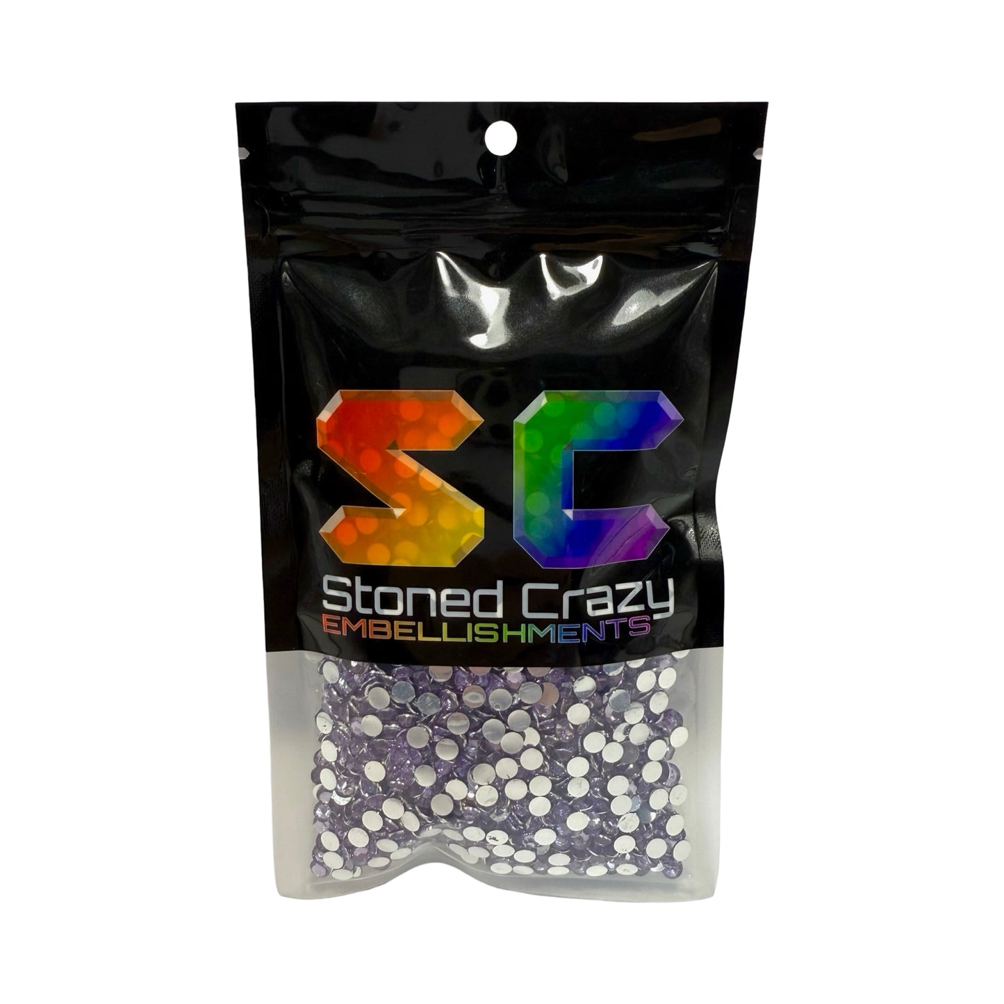 Light Amethyst Resin Silver Back Rhinestones