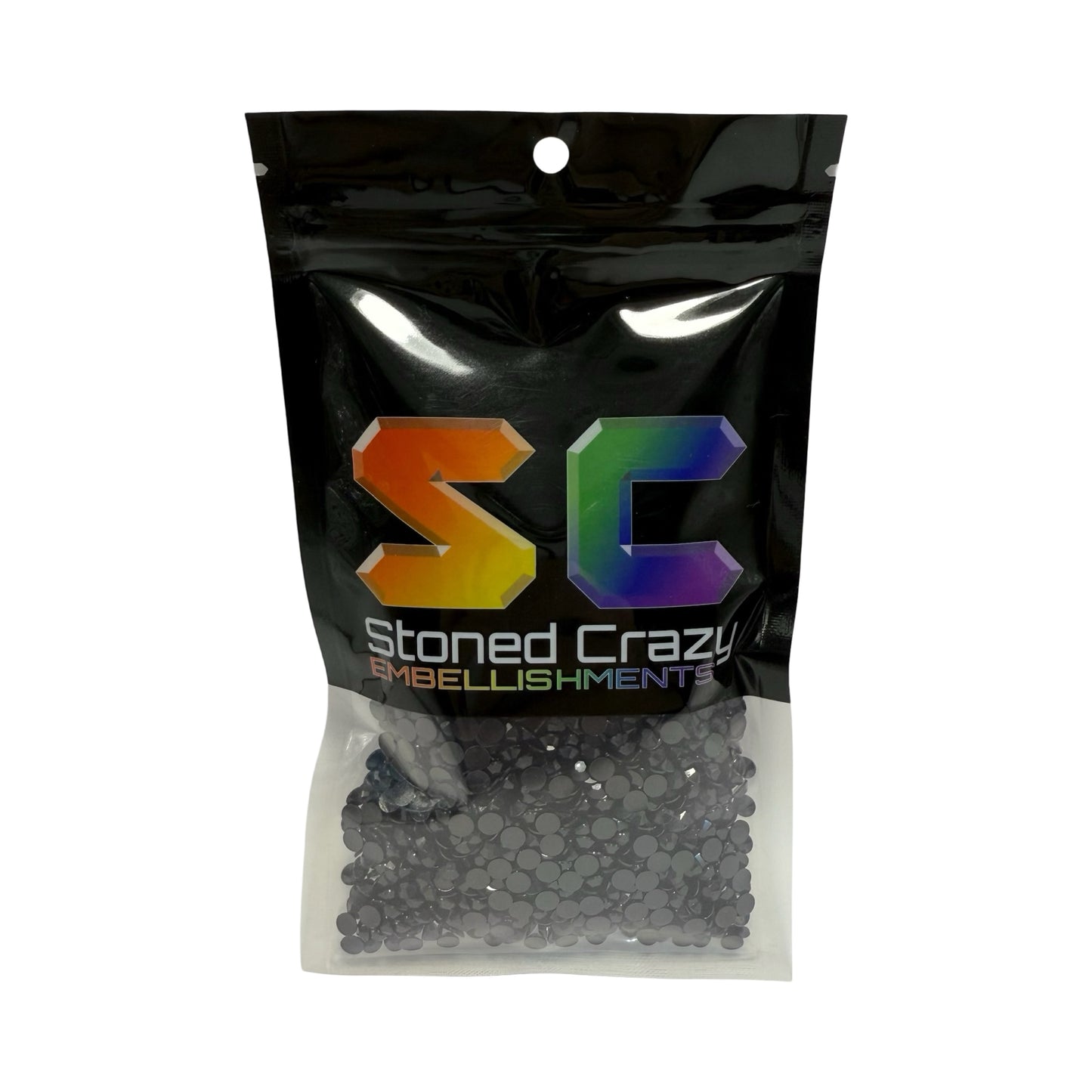 Jet Black Resin Rhinestones