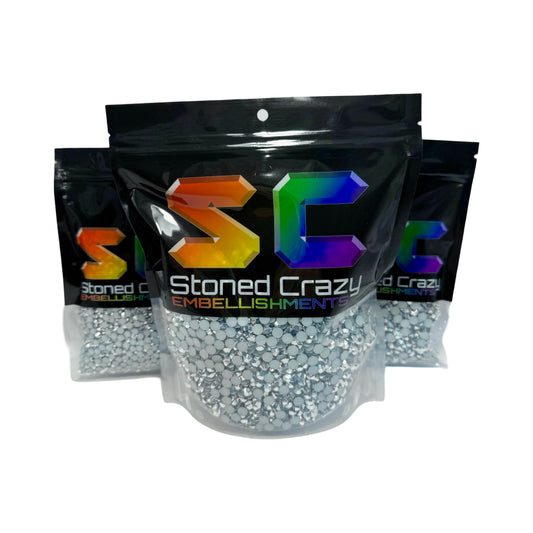 Mine Silver Resin Silver Back Rhinestones