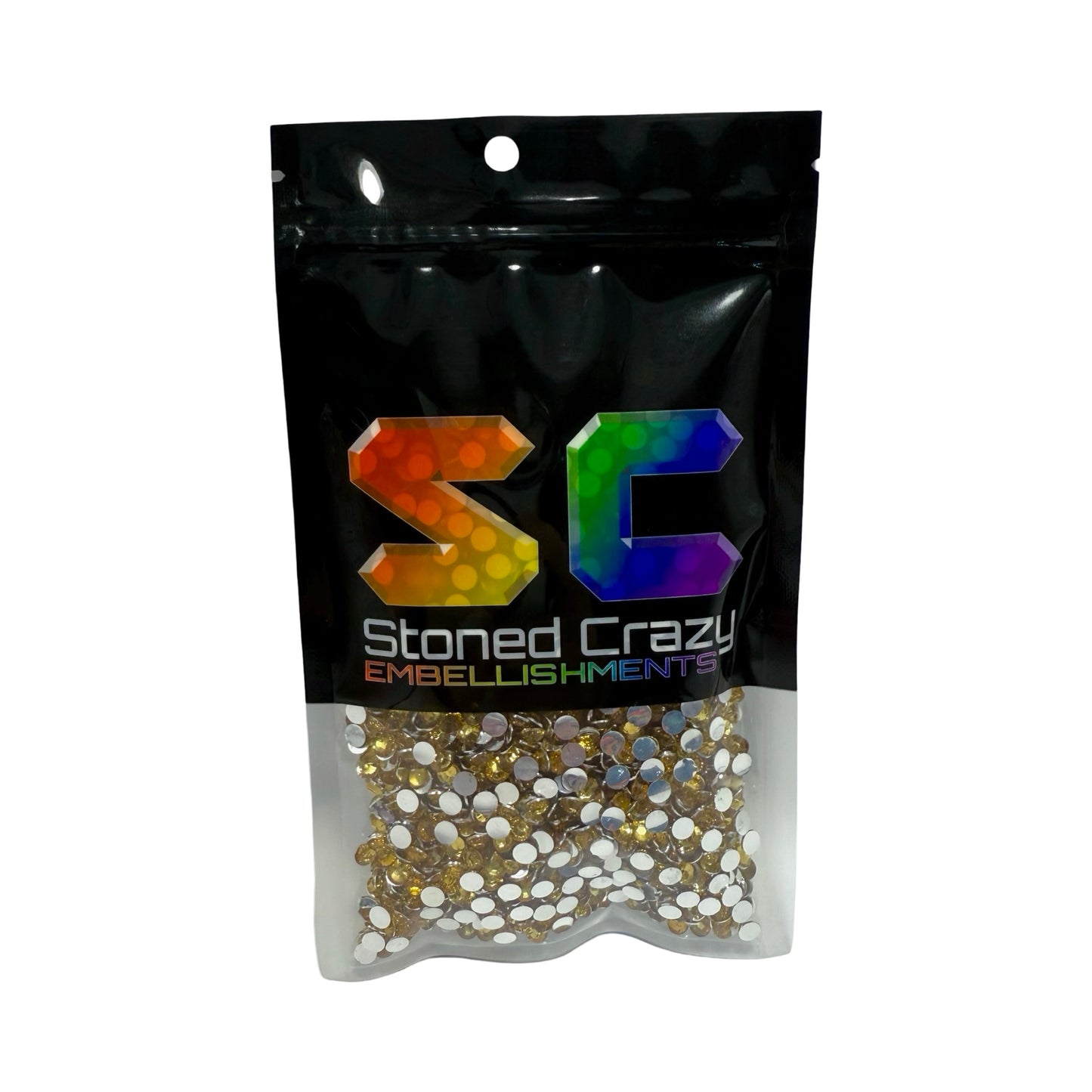 Citrine Resin Silver Back Rhinestones