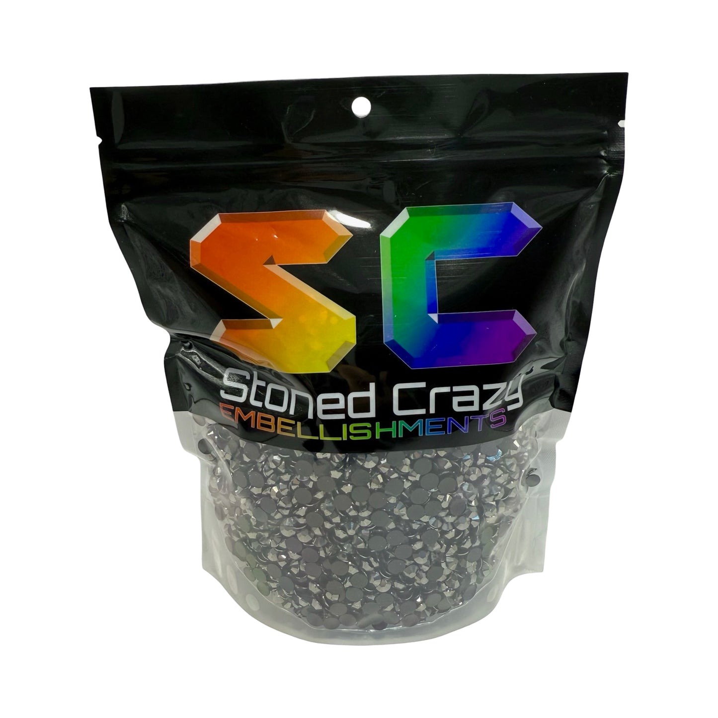 Hematite Resin Silver Back Rhinestones