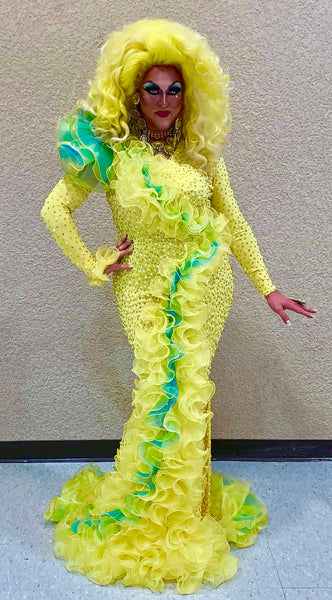 Yellow Evening Gown: Allota Shots