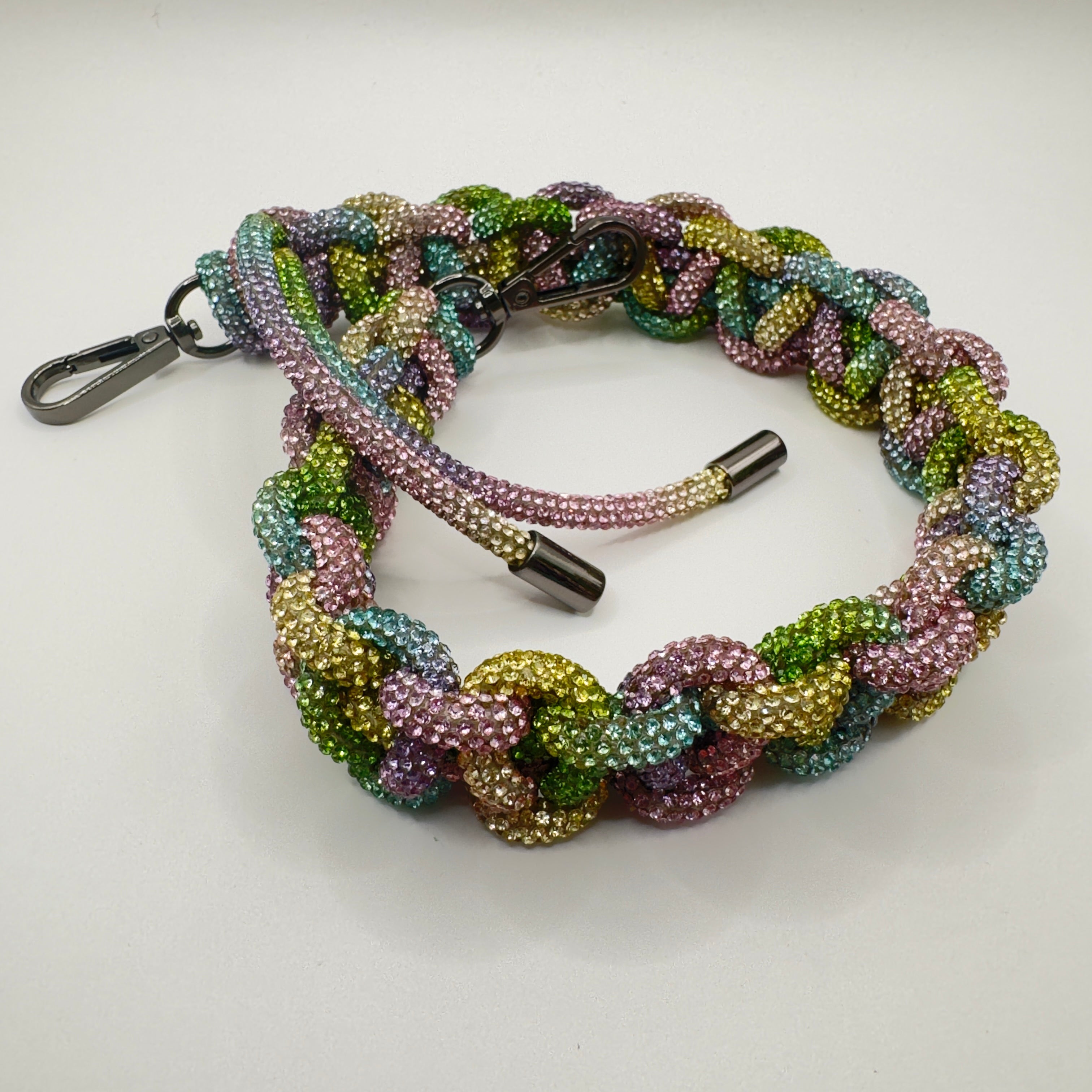 Lighter Rainbow Rhinestone Rope Bag Strap by Stoned Crazy