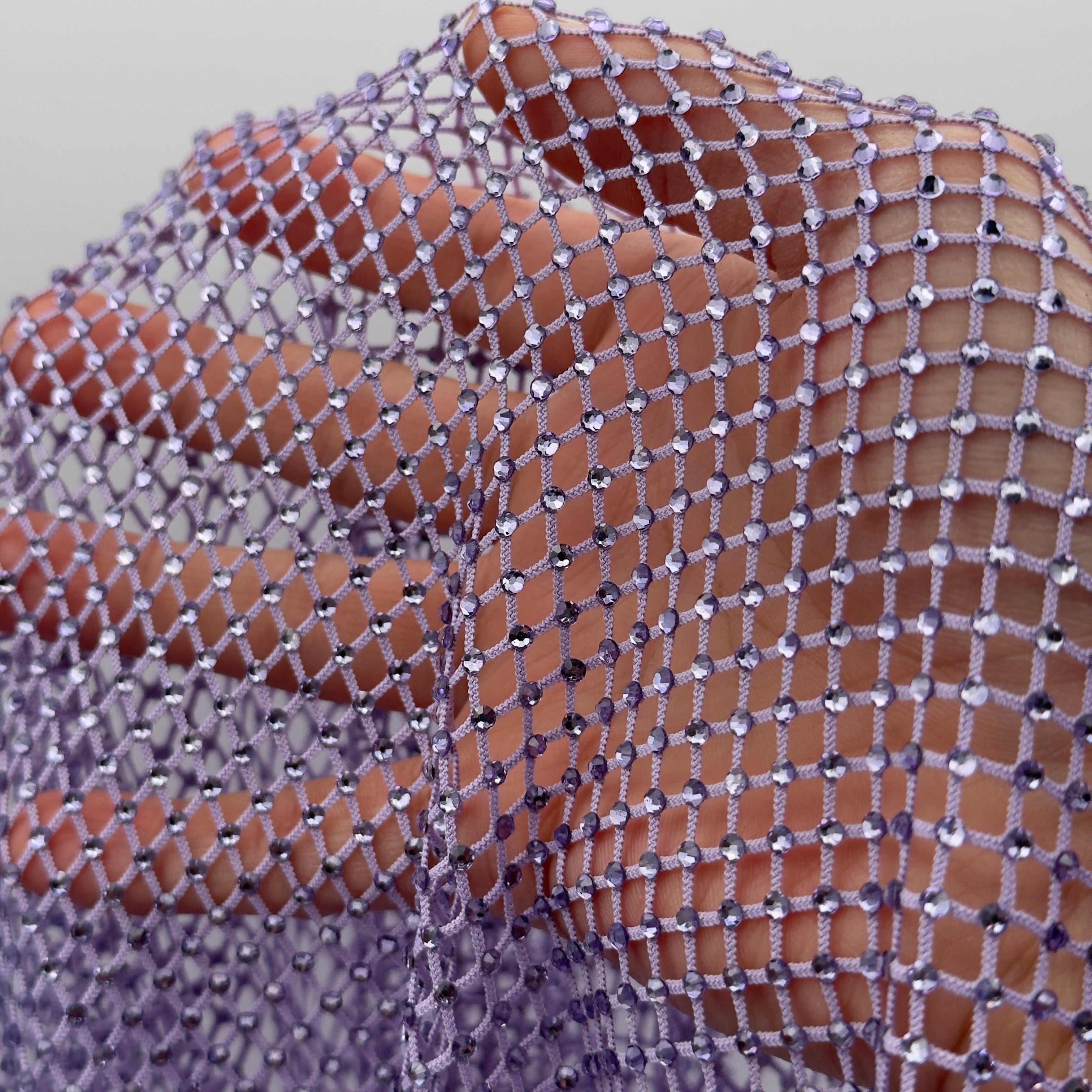 Rhinestone Mesh Fabric - By the Yard