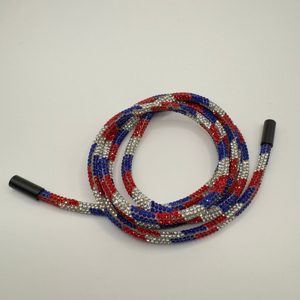 Red White Blue Rhinestone Rope 6-Stone