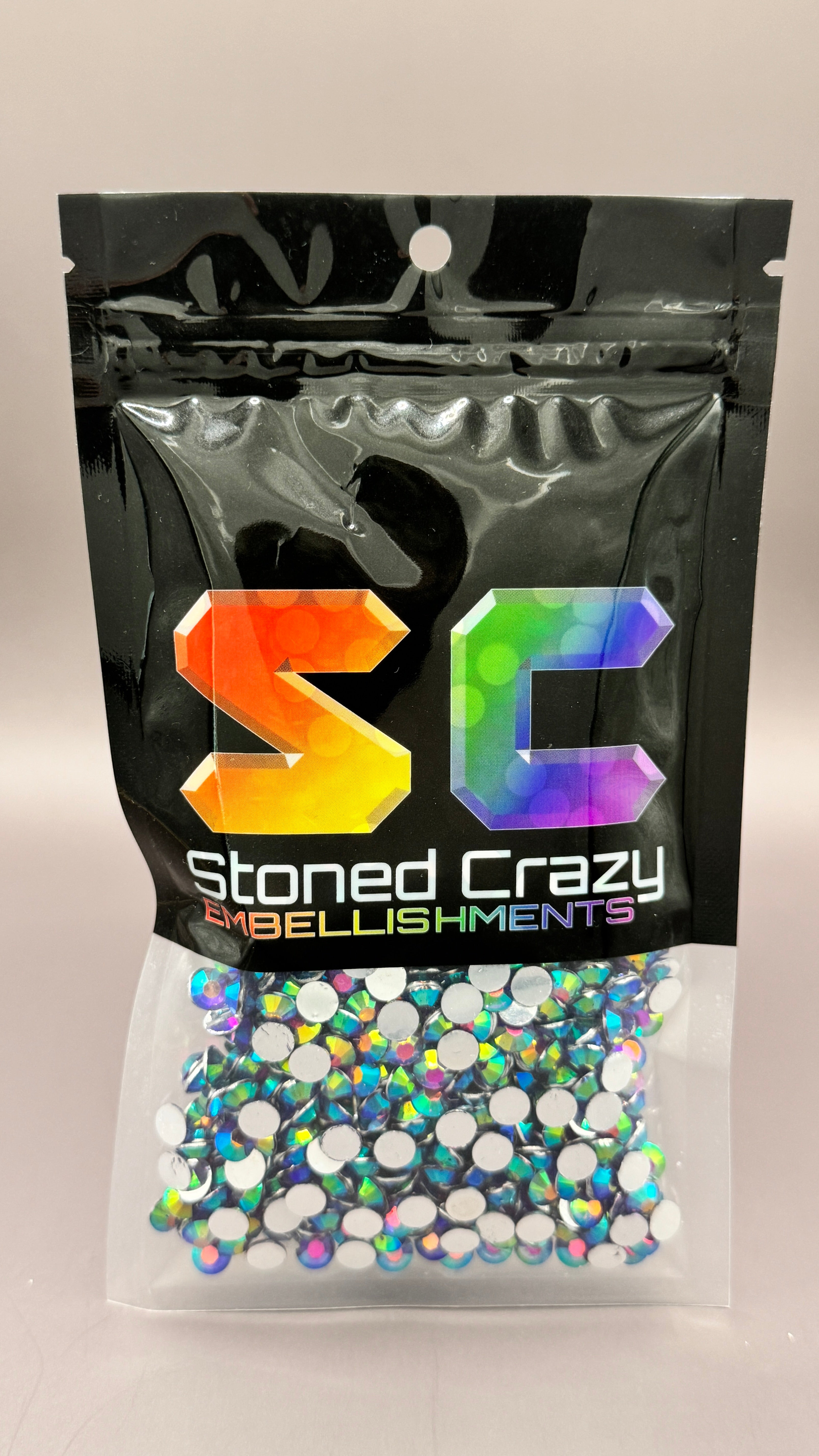 Stoned Crazy Silver Backed AB Rhinestones