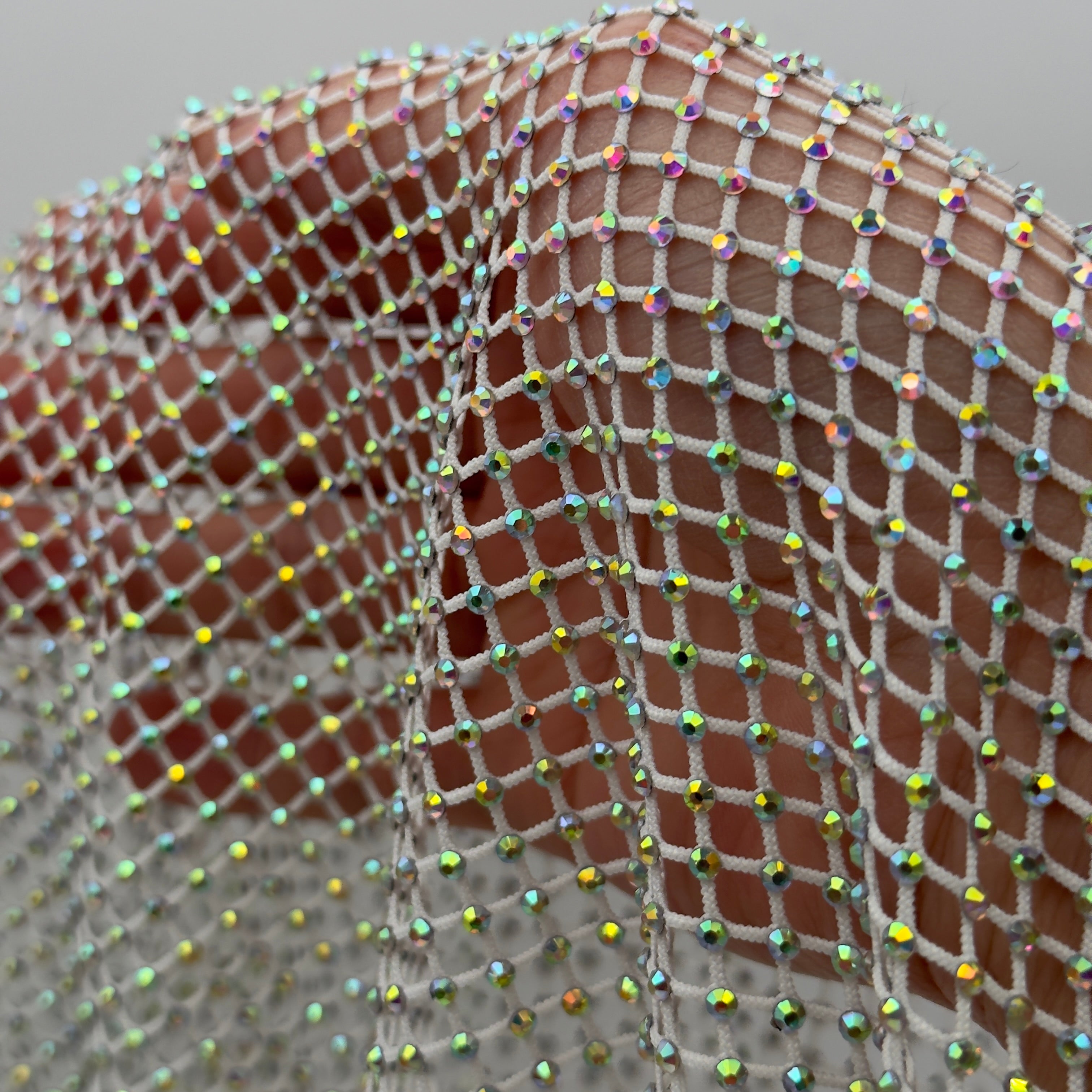 Rhinestone Mesh Fabric - By the Yard