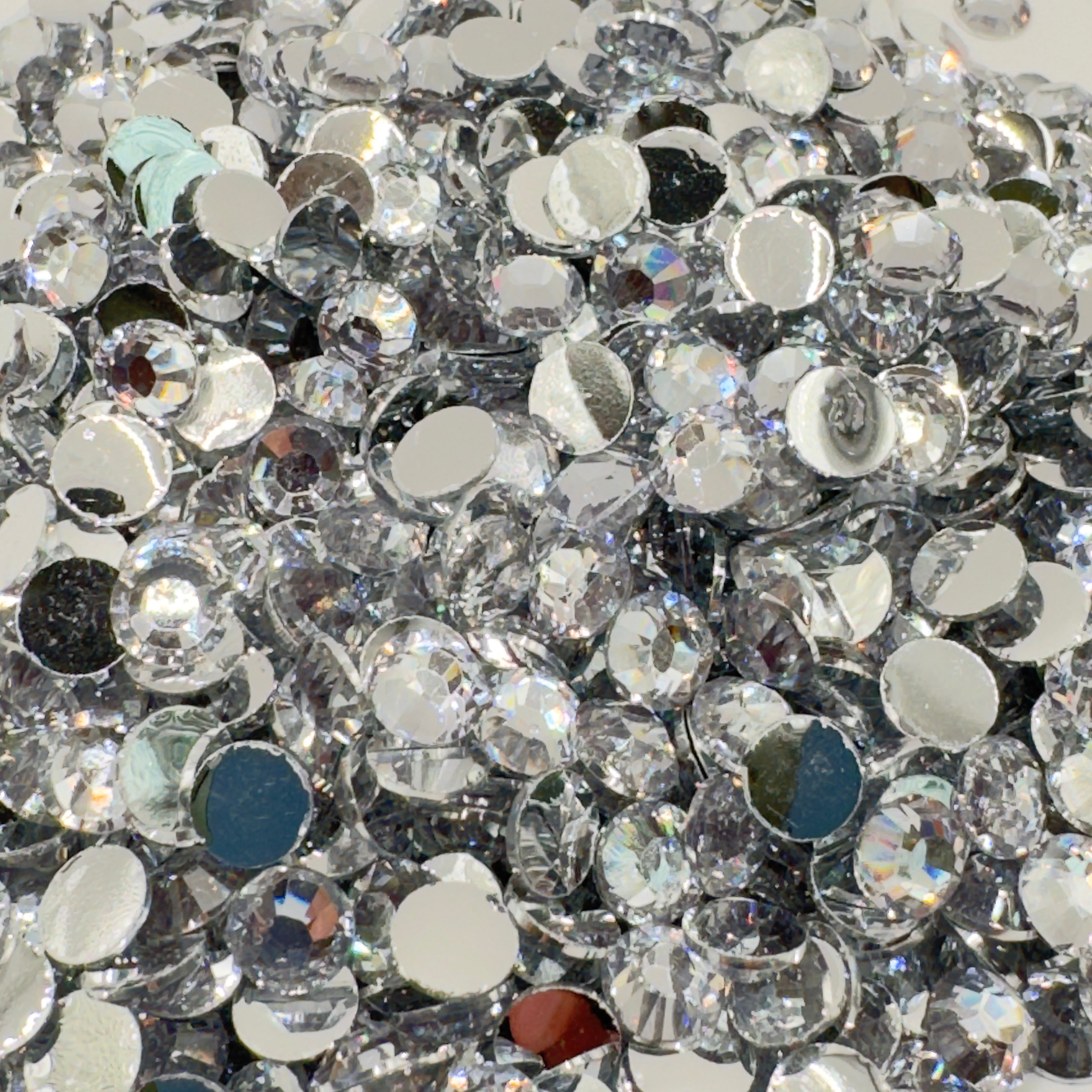 Clear Resin Silver Back Rhinestones