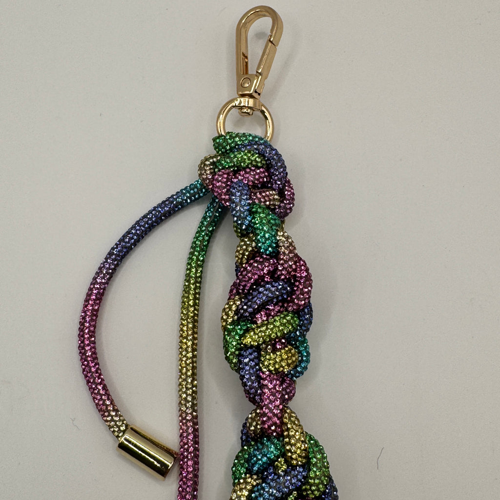 Lighter Rainbow Rhinestone Rope Bag Strap