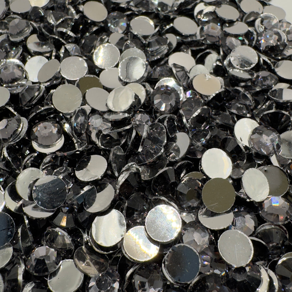 Black Diamond Resin Silver Back Rhinestones