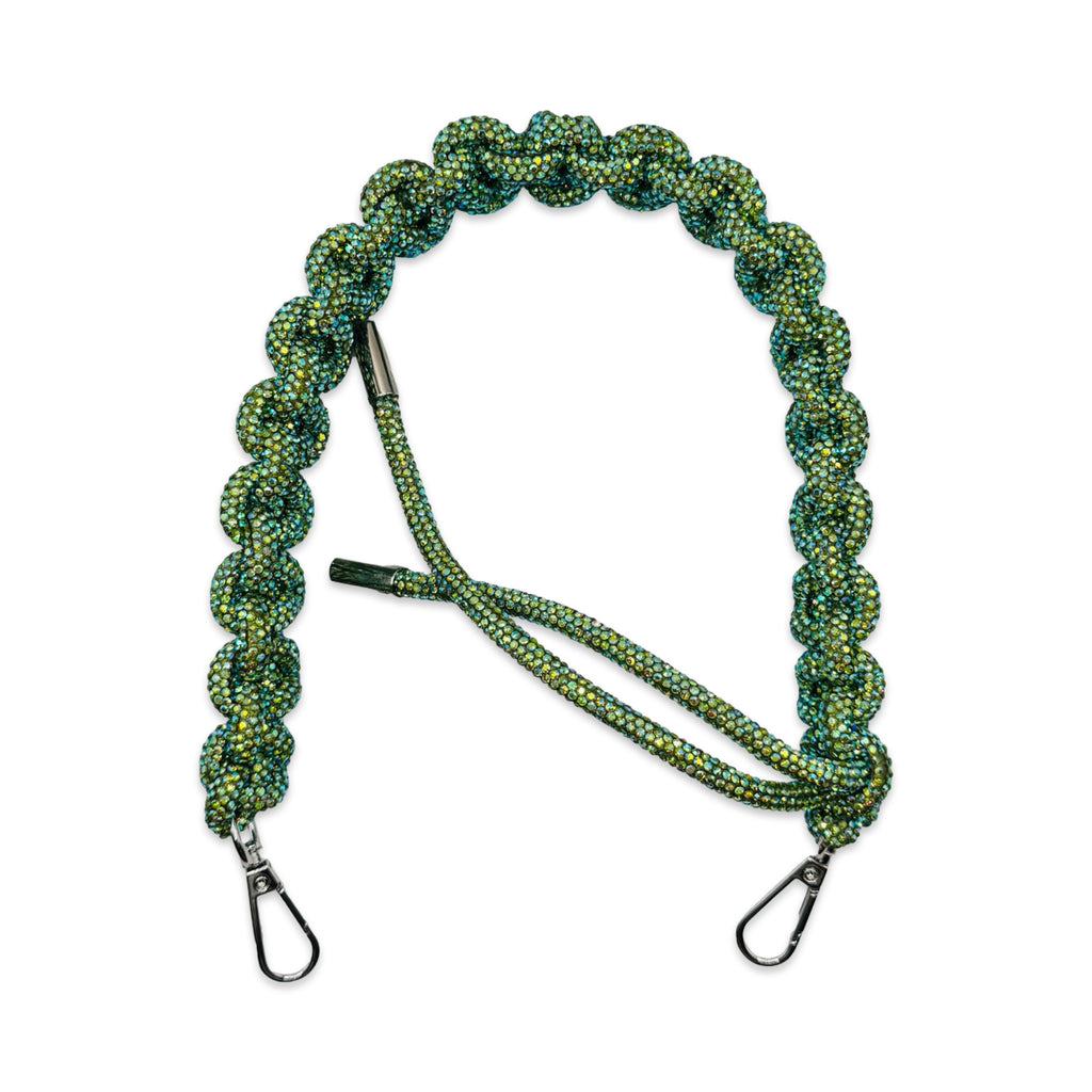 Light Peridot AB Rhinestone Bag Strap