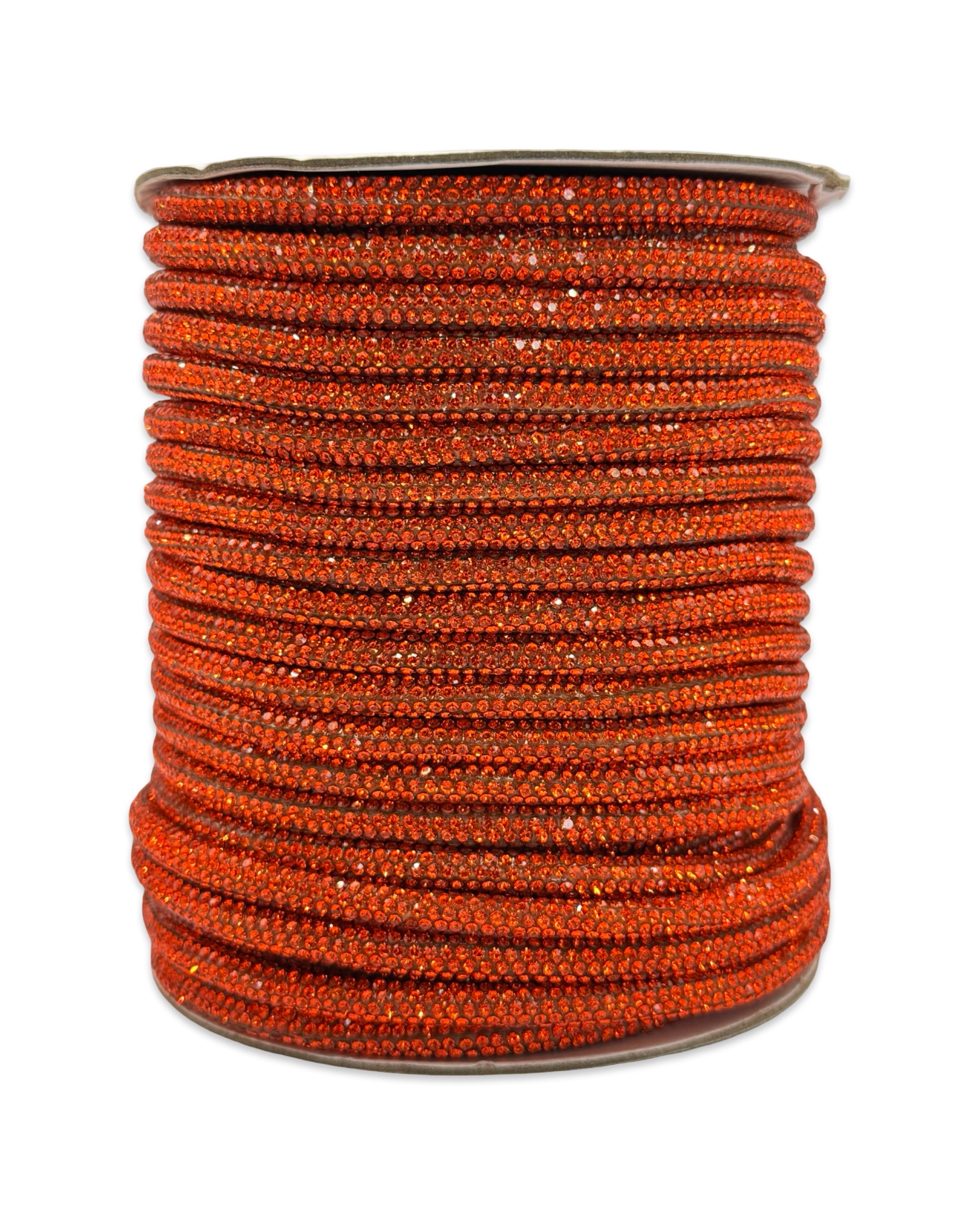 Orange Corded Rhinestone Rope