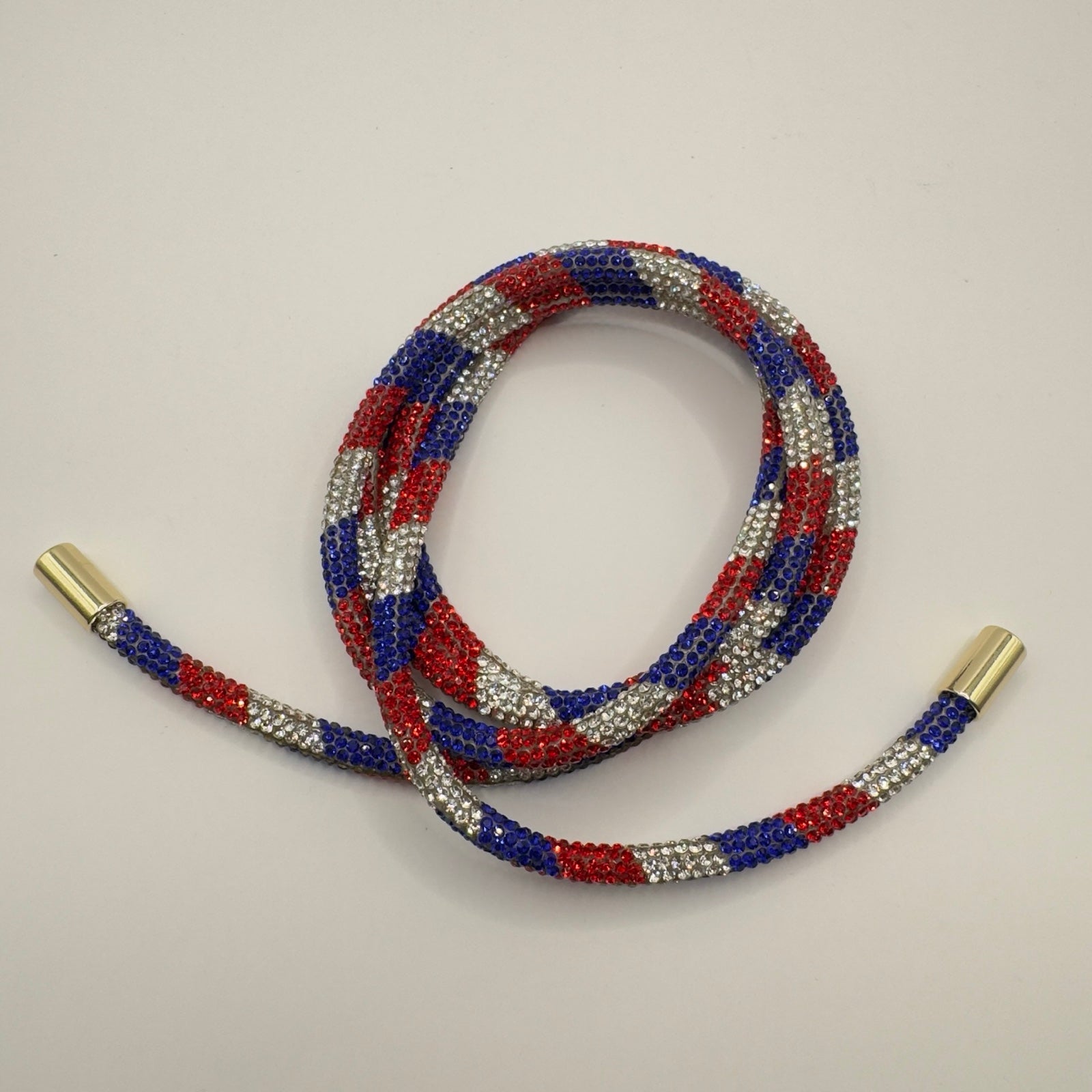 Red White Blue Rhinestone Rope 6-Stone