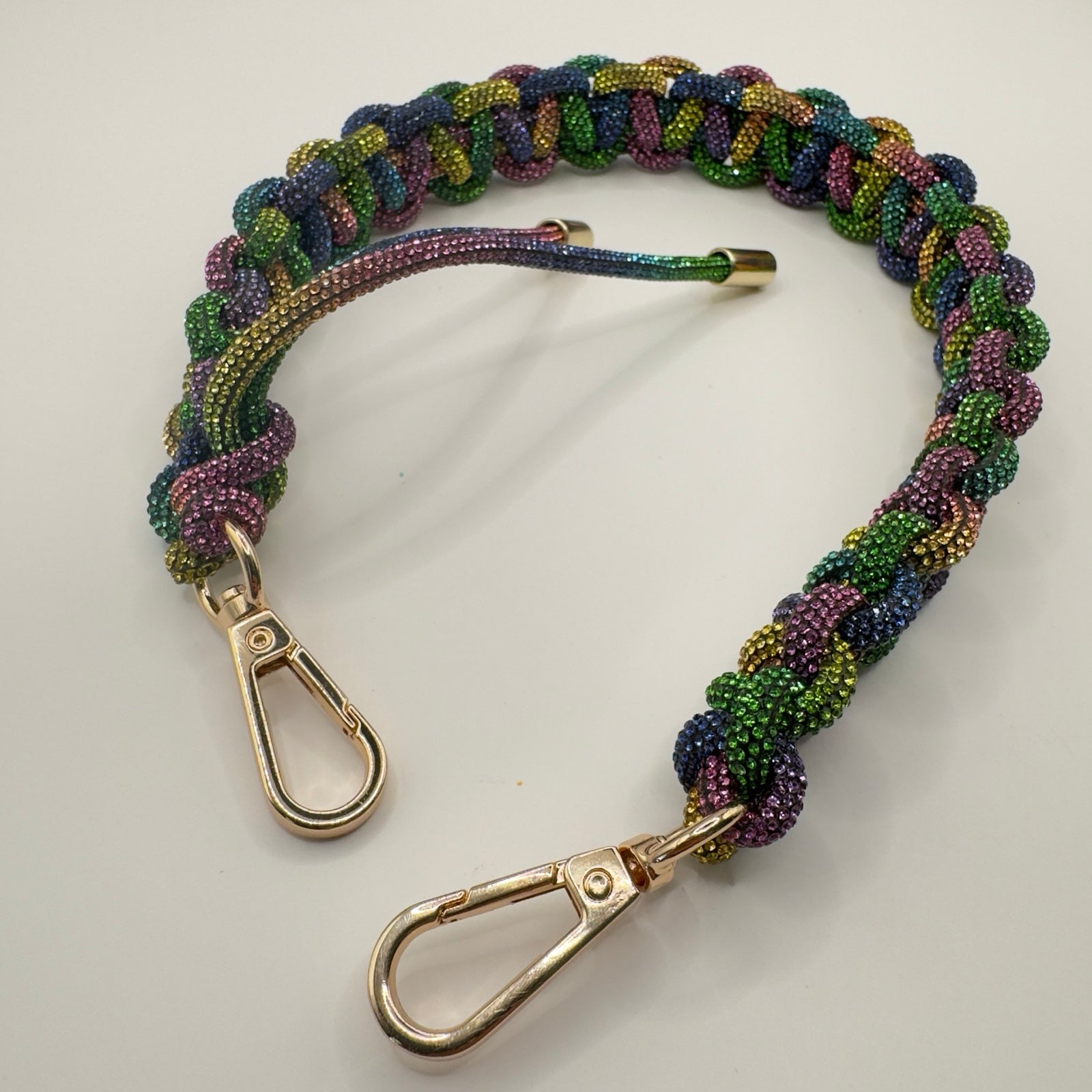 Darker Rainbow Rhinestone Bag Strap