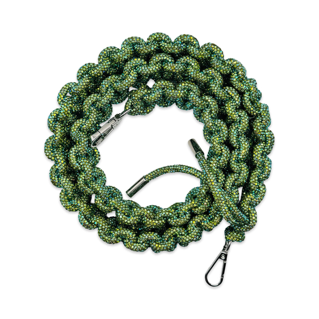 Light Peridot AB Rhinestone Bag Strap