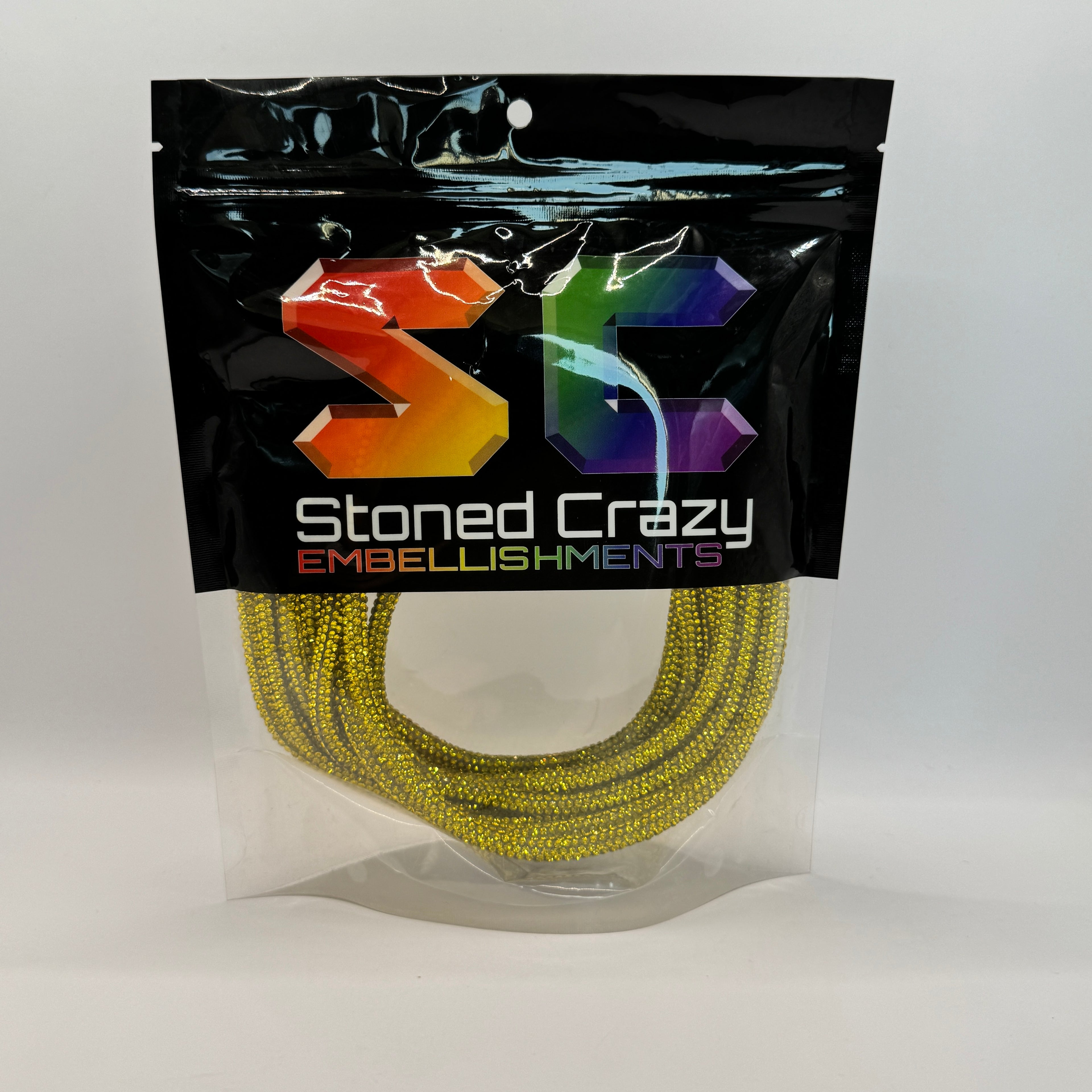 Citrine Corded Rhinestone Rope