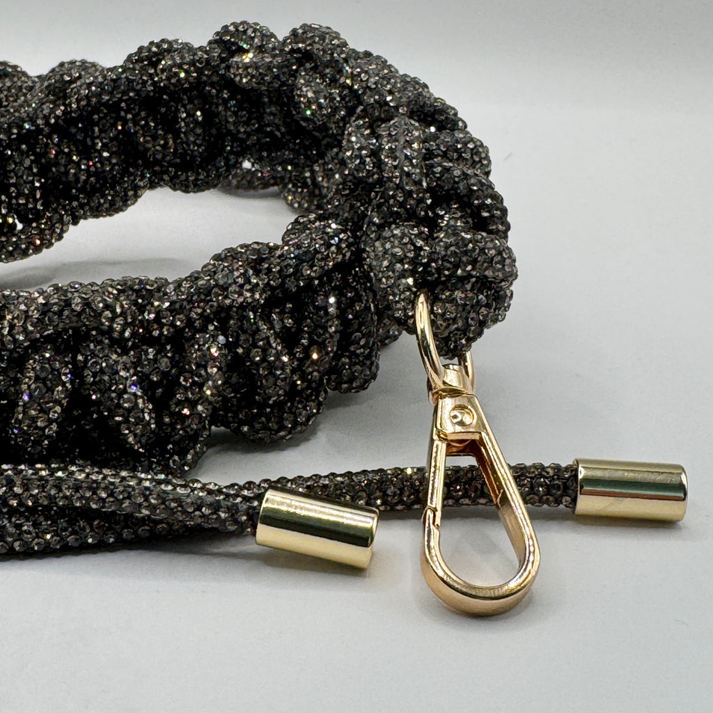 Black Diamond Rhinestone Bag Strap