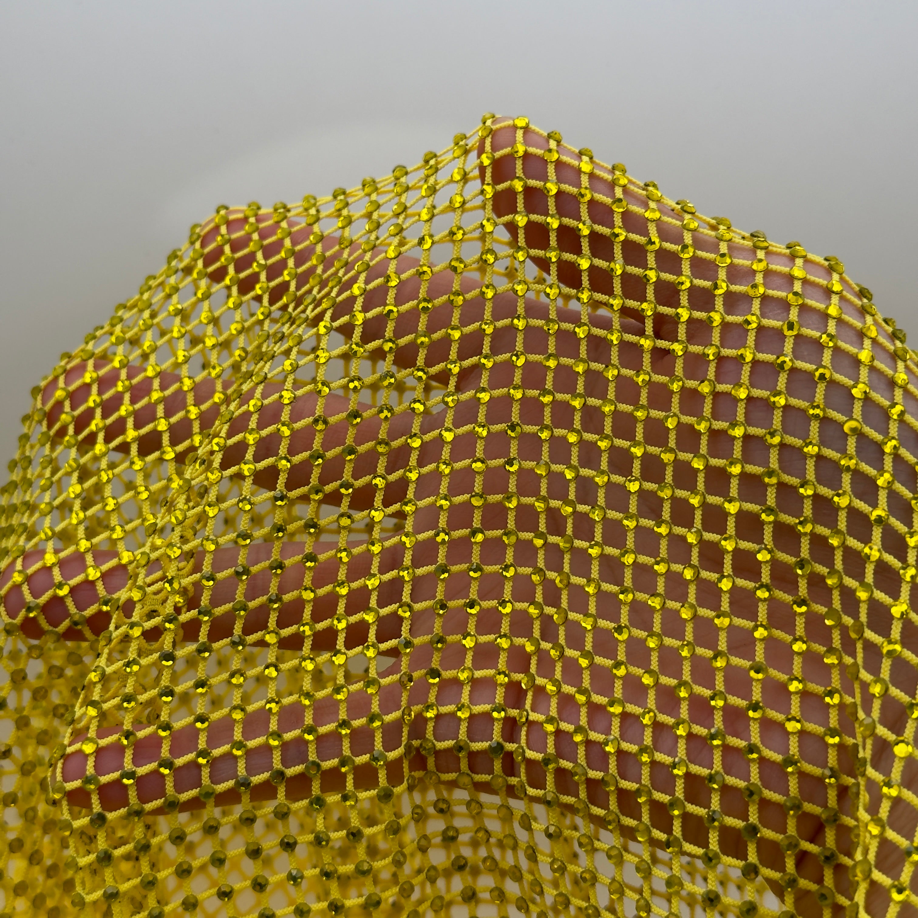 Rhinestone Mesh Fabric - By the Yard