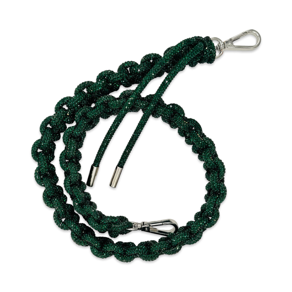 Emerald Rhinestone Bag Strap