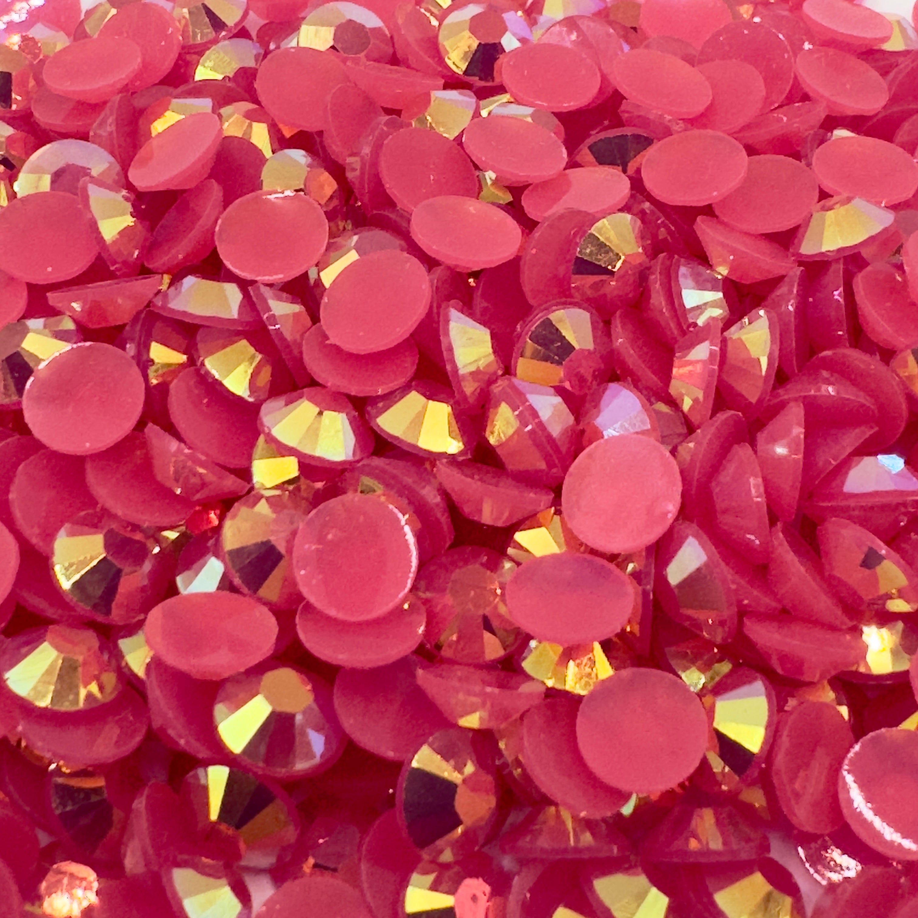 Dark Rose AB Resin Rhinestones