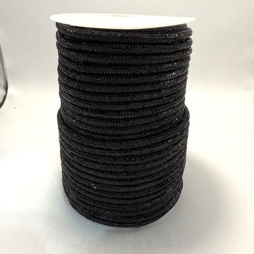 Jet Black Corded Rhinestone Rope