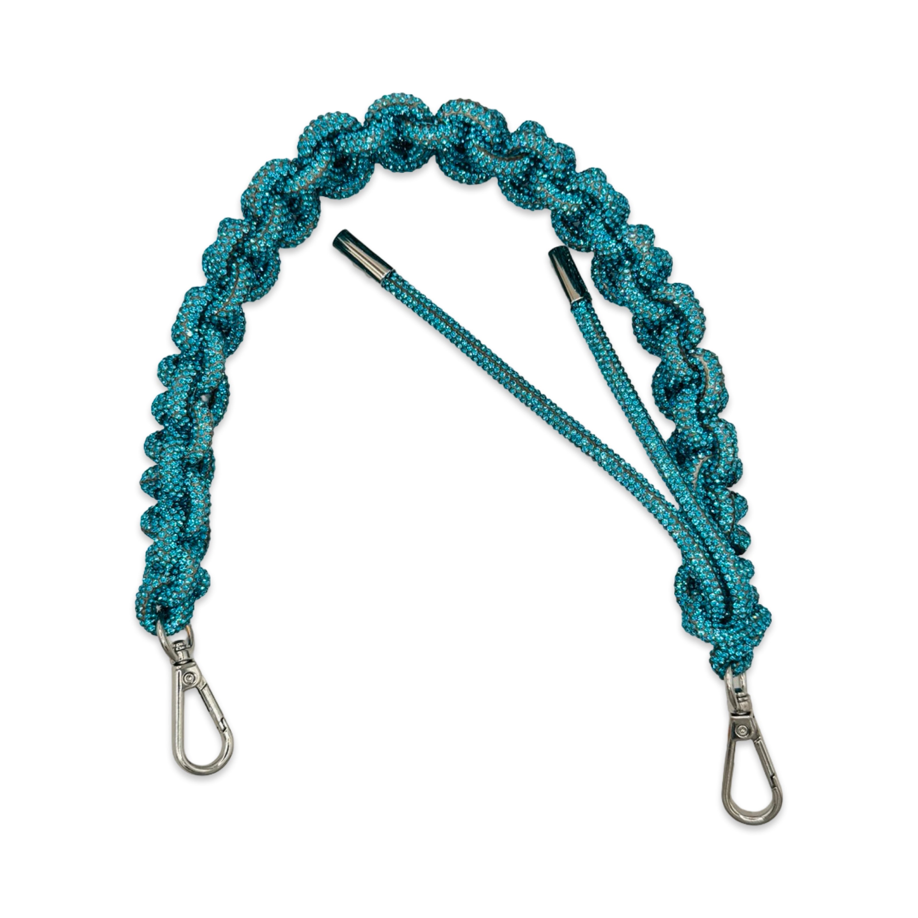 Aquamarine Rhinestone Bag Strap