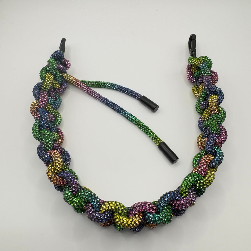 Darker Rainbow Rhinestone Bag Strap