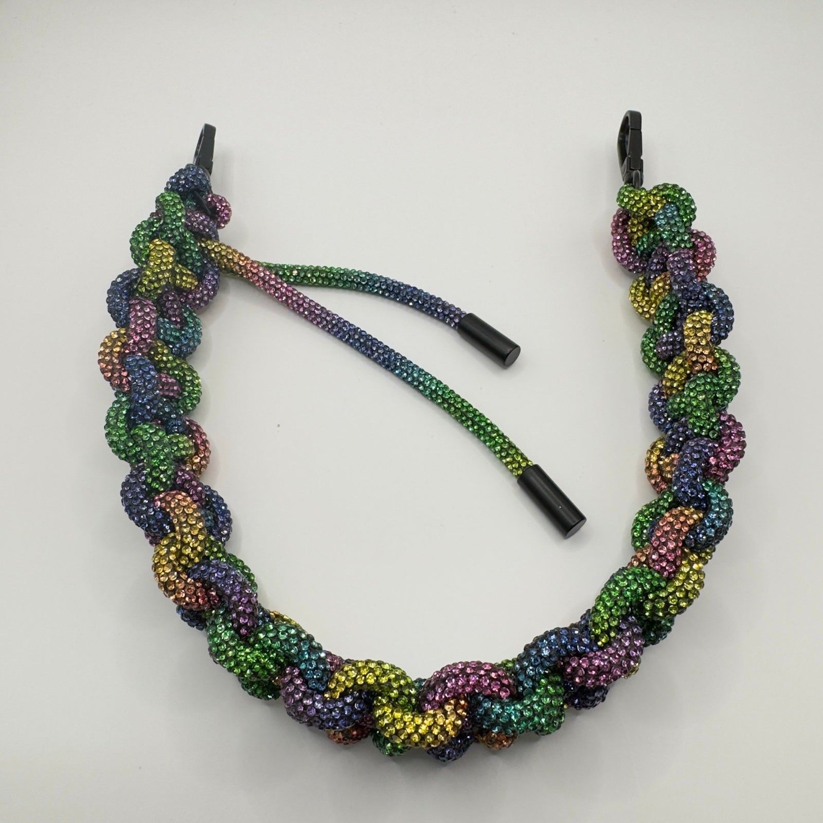 Darker Rainbow Rhinestone Bag Strap