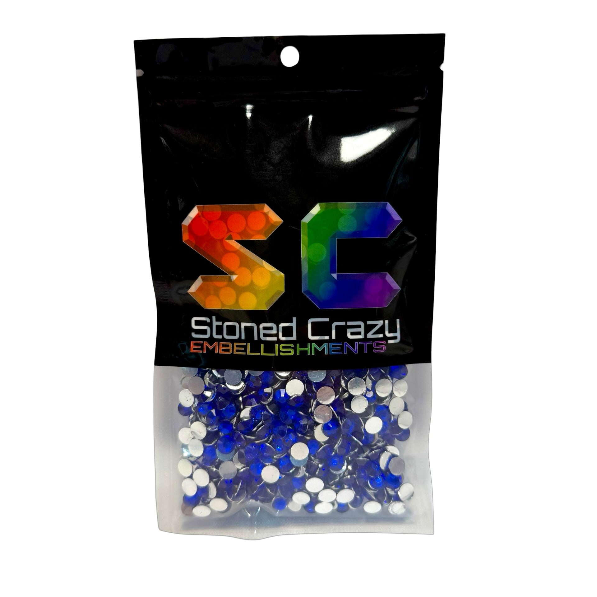 Sapphire Resin Silver Back Rhinestones