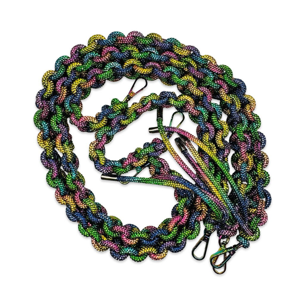 Rainbow Rhinestone Bag Strap