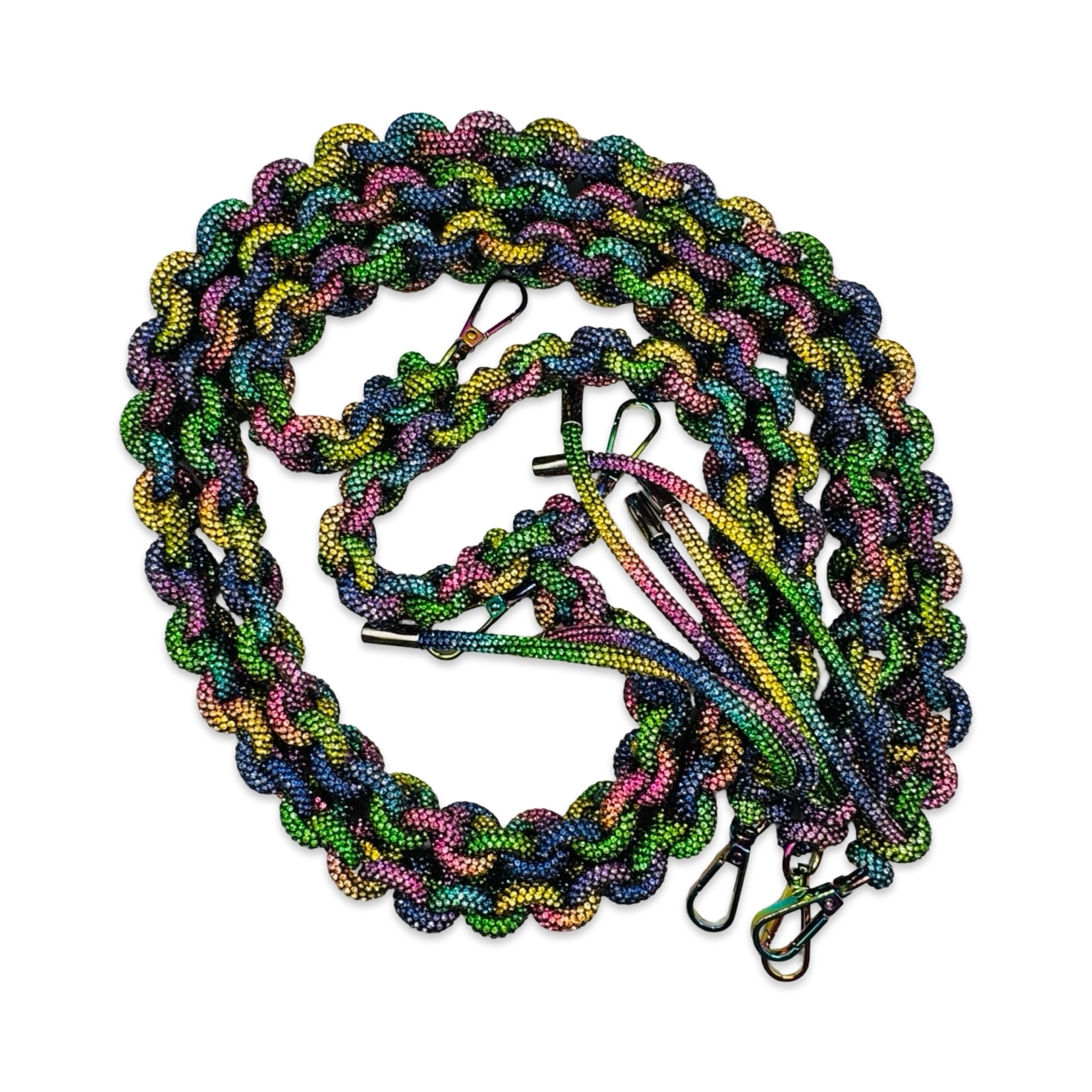 Rainbow Rhinestone Bag Strap