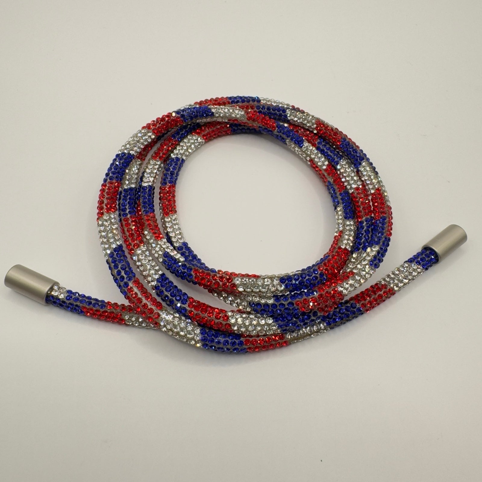 Red White Blue Rhinestone Rope 6-Stone
