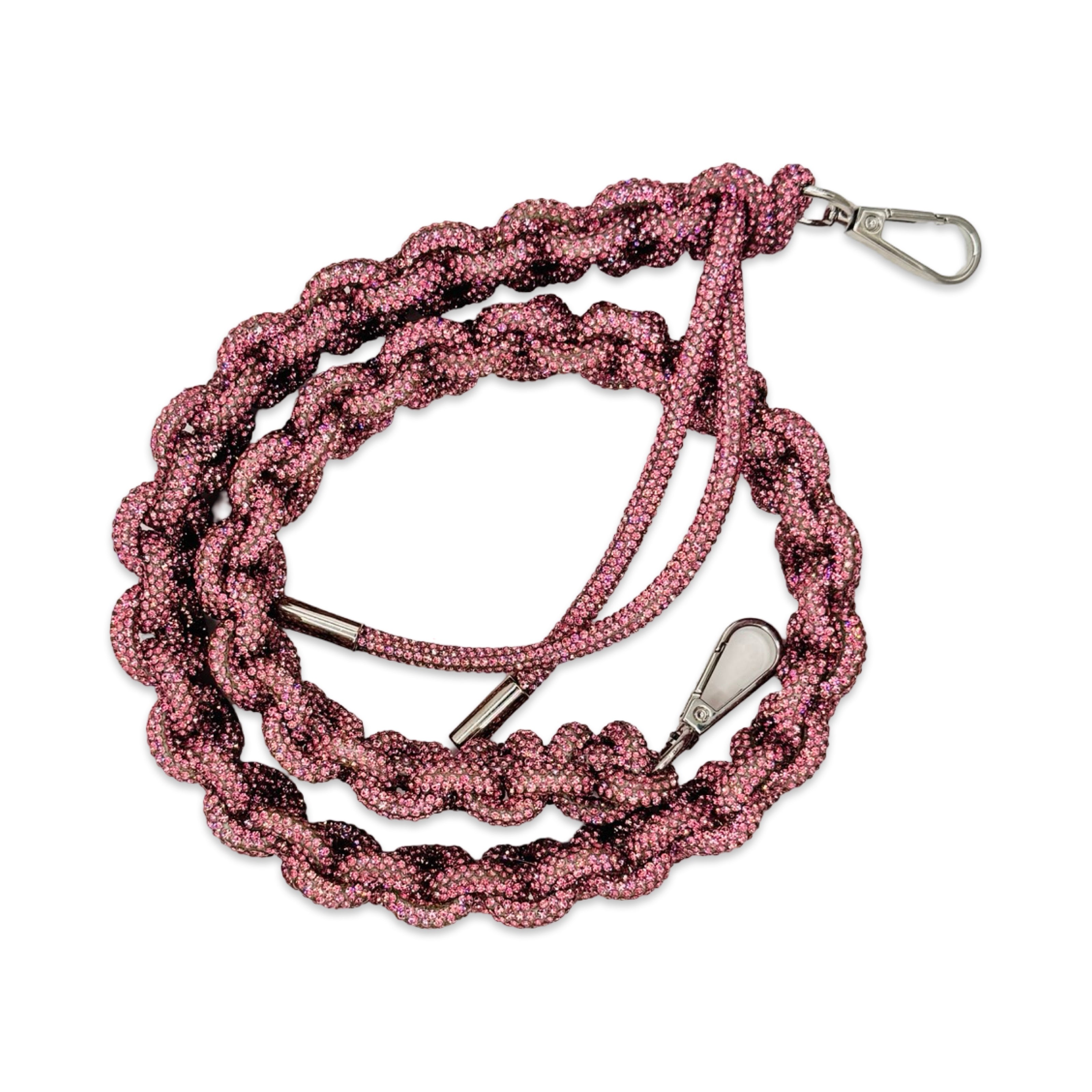 Pink Rhinestone Bag Strap
