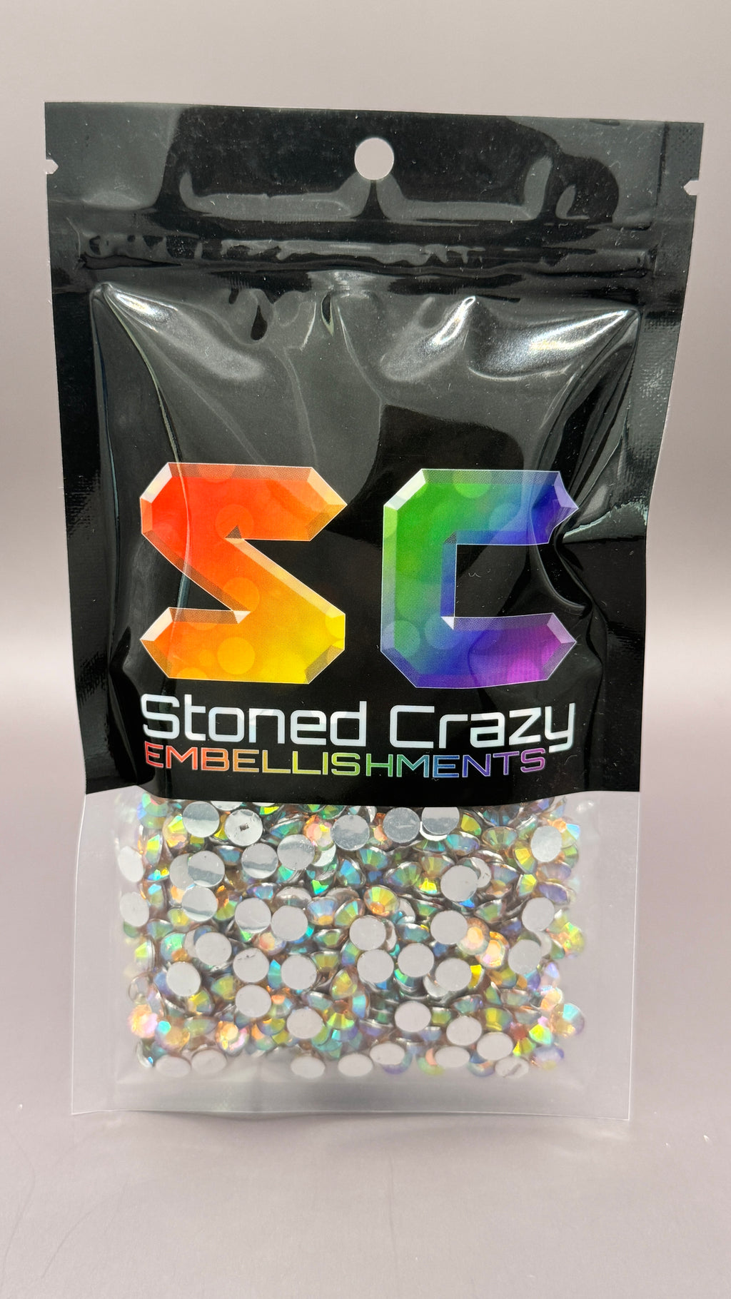 Stoned Crazy Silver Backed AB Rhinestones