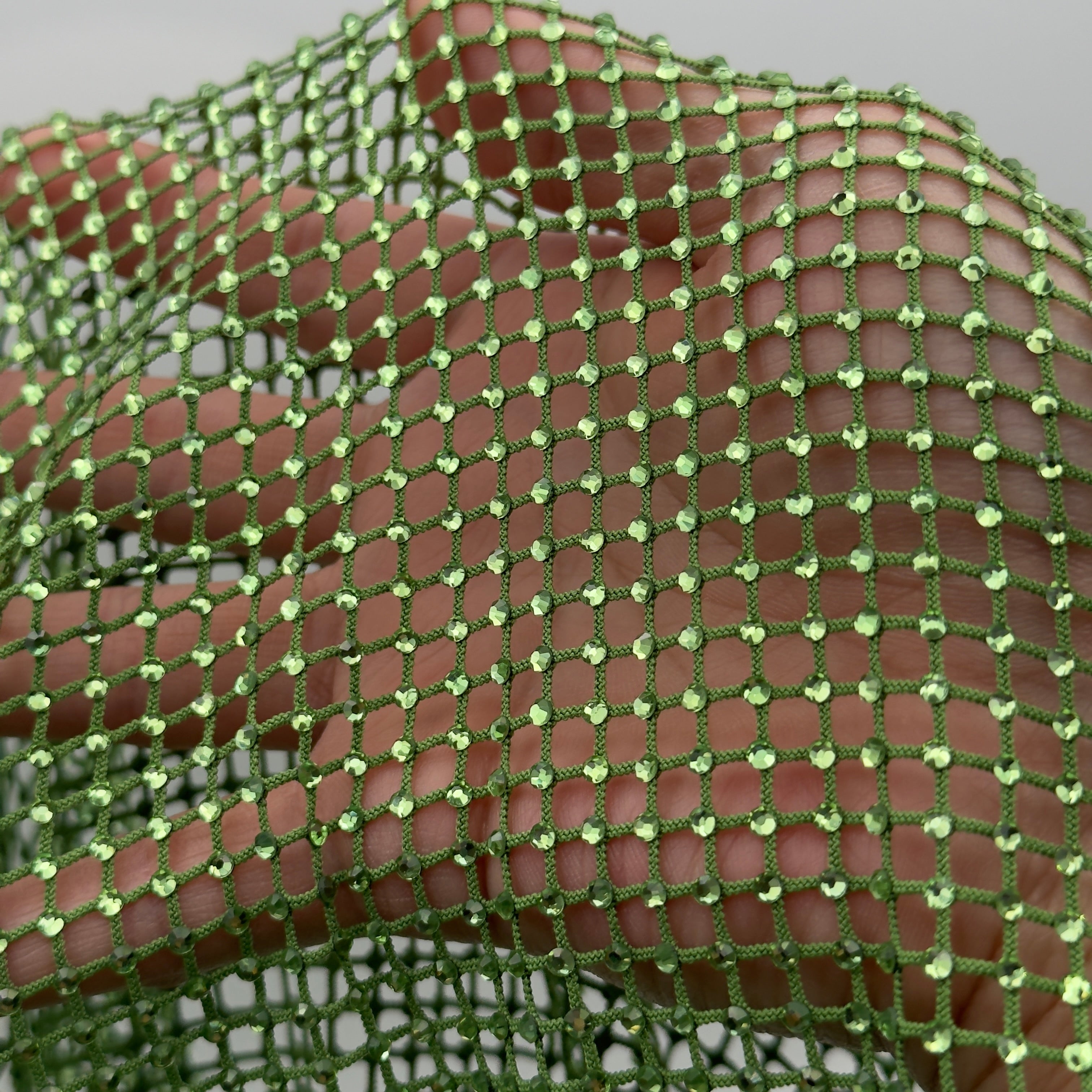 Rhinestone Mesh Fabric - By the Yard