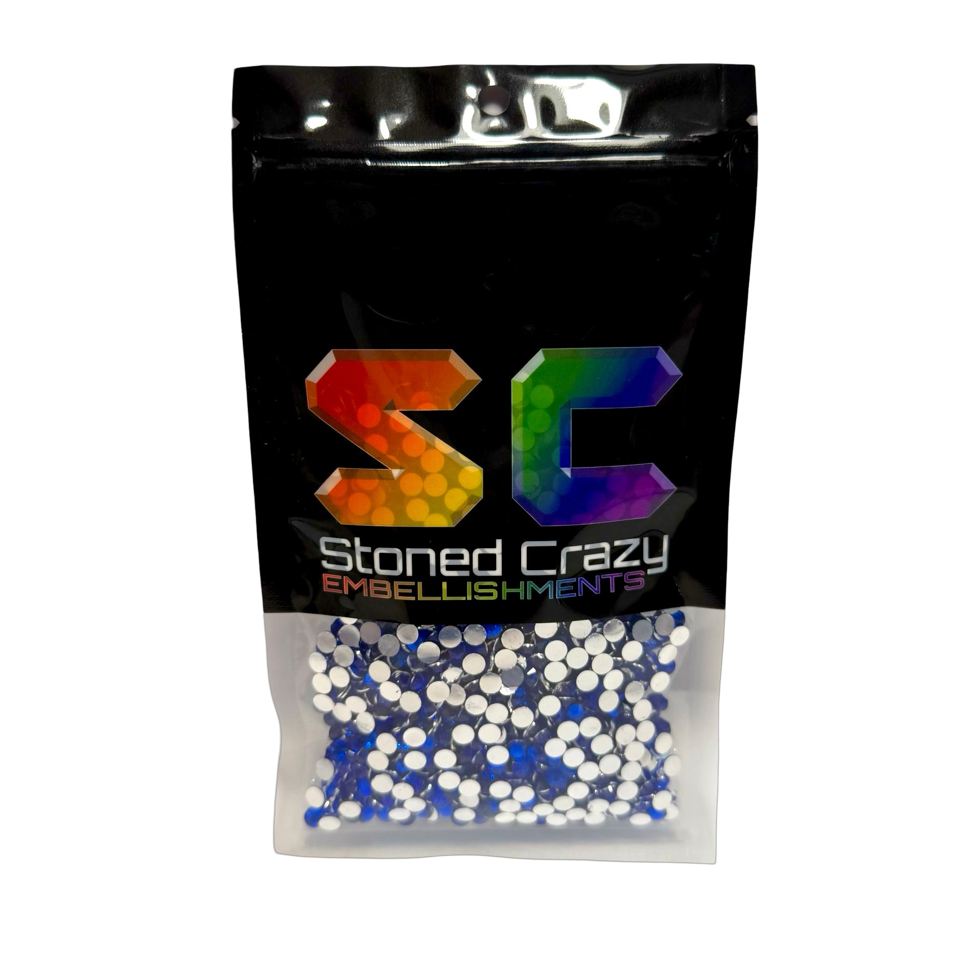 Sapphire Resin Silver Back Rhinestones